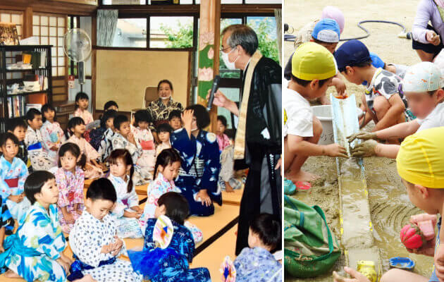 阪府大東市の住道こども園の年間行事8月の年間予定 お楽しみ保育　2学期始業式