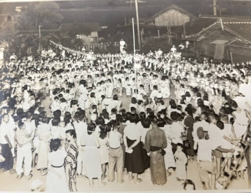 昭和28年　住道幼稚園　盆踊り